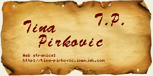 Tina Pirković vizit kartica